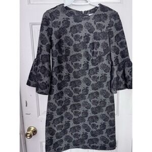 Calvin Klein Women's 6 Bell-Sleeve Sheath Dress Tin Black Business